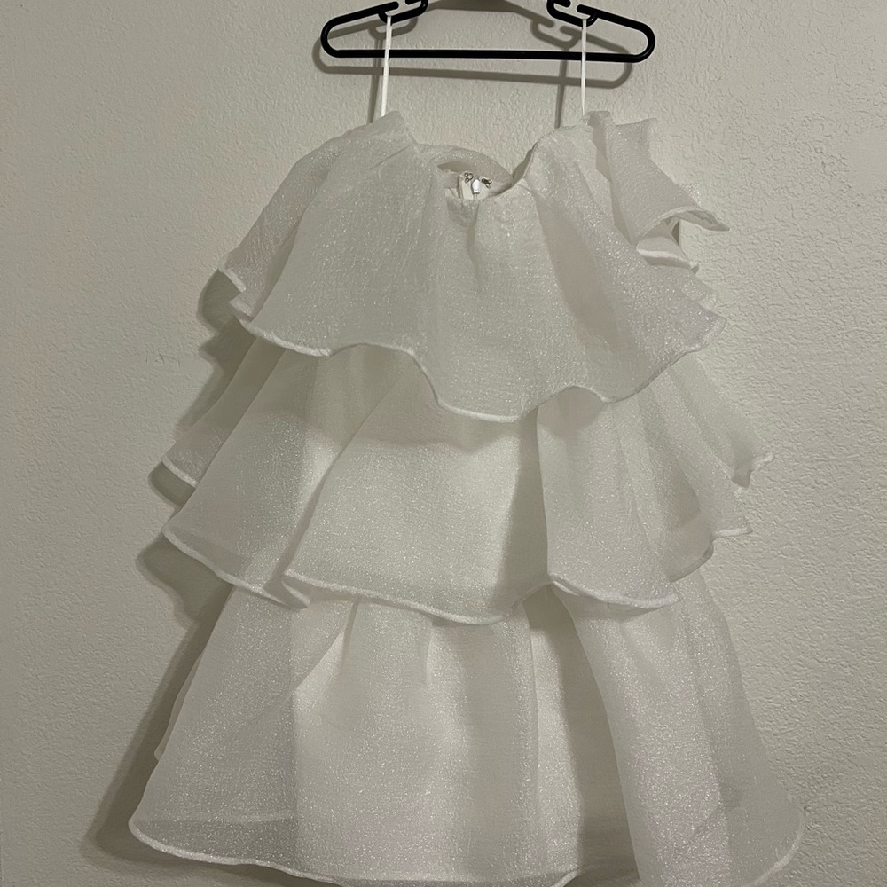 Stunning White Ruffle Dress